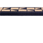 bali & pari Jerilyn Modern Bohemian Two-Tone Navy Blue and Natura Brown Seagrass and Acacia Wood Accent Bench