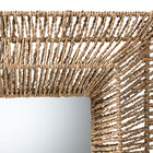 bali & pari Collice Modern Bohemian Metal and Natural Brown Seagrass Accent Wall Mirror