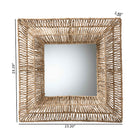 bali & pari Collice Modern Bohemian Metal and Natural Brown Seagrass Accent Wall Mirror