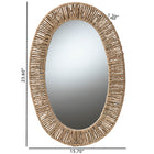 bali & pari Elwyn Modern Bohemian Metal and Natural Brown Seagrass Accent Wall Mirror
