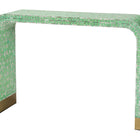Baxton Studio Didrika Modern Bohemian Seafoam Green Mother of Pearl Console Table