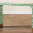 Baxton Studio Didrika Modern Bohemian Seafoam Green Mother of Pearl Console Table