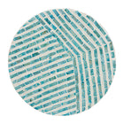 Baxton Studio Draven Modern Bohemian White and Blue Mother of Pearl End Table