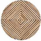 Baxton Studio Devika Modern Bohemian Two-Tone Natural and Dark Brown Bamboo End Table