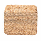 bali & pari Marella Modern Bohemian Natural Brown Seagrass Accent Footstool