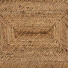 bali & pari Anfield Modern Bohemian Natural Seagrass and Mahogany Wood Counter Stool