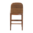 bali & pari Nadim Modern Bohemian Seagrass and Acacia Wood Counter Stool