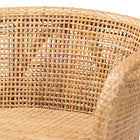 bali & pari Papua Modern Bohemian Natural Rattan and Walnut Brown Acacia Wood Counter Stool