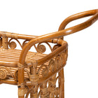 bali & pari Diwata Modern Bohemian Natural Brown Rattan Kitchen Cart