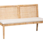 bali & pari Kalimantan Bohemian Light Honey Rattan 3-Piece Dining Nook Set