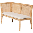 bali & pari Kalimantan Bohemian Light Honey Rattan 3-Piece Dining Nook Set