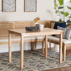 bali & pari Kalimantan Bohemian Light Honey Rattan 3-Piece Dining Nook Set