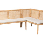 bali & pari Kalimantan Bohemian Light Honey Rattan 2-Piece Banquette Set