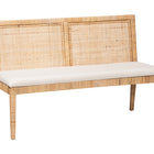 bali & pari Kalimantan Bohemian Light Honey Rattan 2-Piece Banquette Set