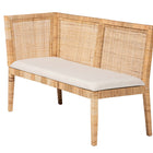 bali & pari Kalimantan Bohemian Light Honey Rattan 2-Piece Banquette Set