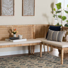 bali & pari Kalimantan Bohemian Light Honey Rattan 2-Piece Banquette Set
