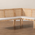 bali & pari Kalimantan Bohemian Light Honey Rattan 2-Piece Banquette Set