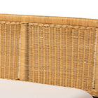 bali & pari Tabanan Modern Bohemian Natural Brown Rattan and Brown Acacia Wood 3-Piece Dining Nook set