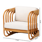 bali & pari Corsa Modern Bohemian Natural Rattan Arm Chair