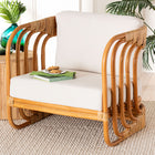 bali & pari Corsa Modern Bohemian Natural Rattan Arm Chair