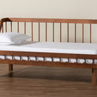 Baxton Studio Helio Mid-Century Modern Walnut Brown Finished Wood Twin Daybed