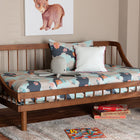 Baxton Studio Helio Mid-Century Modern Walnut Brown Finished Wood Twin Daybed