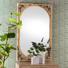 bali & pari Isley Modern Bohemian Natural Brown Rattan Accent Wall Mirror