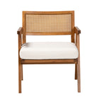 Baxton Studio Jetsam Japandi Cream Boucle Fabric and Walnut Brown Finished Wood Arm Chair