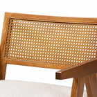 Baxton Studio Jetsam Japandi Cream Boucle Fabric and Walnut Brown Finished Wood Arm Chair