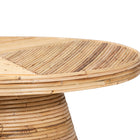 bali & pari Bella Modern Bohemian Natural Rattan and Mahogany Wood Coffee Table