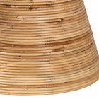 bali & pari Bella Modern Bohemian Natural Rattan and Mahogany Wood Coffee Table