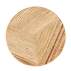 bali & pari Bella Modern Bohemian Natural Rattan and Mahogany Wood Coffee Table