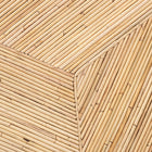 bali & pari Bella Modern Bohemian Natural Rattan and Mahogany Wood Coffee Table