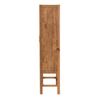 bali & pari Sibu Bohemian Natural Rattan and Teak Wood Tall Cabinet
