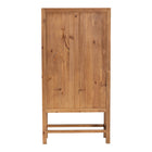 bali & pari Sibu Bohemian Natural Rattan and Teak Wood Tall Cabinet