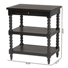 Baxton Studio Imogene Retro-Modern Black Wood End Table