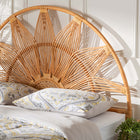 bali & pari Jasmine Modern Bohemian Natural Rattan King Size Standalone Headboard
