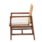 bali & pari Lovina Bohemian Light Honey Rattan and Acacia Wood Arm Chair