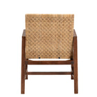 bali & pari Lovina Bohemian Light Honey Rattan and Acacia Wood Arm Chair