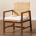 bali & pari Lovina Bohemian Light Honey Rattan and Acacia Wood Arm Chair