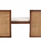 bali & pari Lovina Bohemian Light Honey Rattan and Acacia Wood Accent Bench