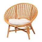 bali & pari Aerin Modern Bohemian Natural Rattan Accent Chair