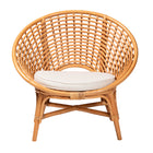 bali & pari Aerin Modern Bohemian Natural Rattan Accent Chair