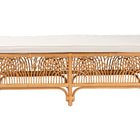 bali & pari Materra Modern bohemian Natural Brown Rattan Bench