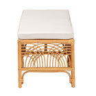 bali & pari Materra Modern bohemian Natural Brown Rattan Bench
