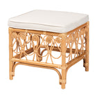 bali & pari Ibiza Modern bohemian Natural Brown Rattan Footstool