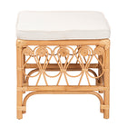 bali & pari Ibiza Modern bohemian Natural Brown Rattan Footstool