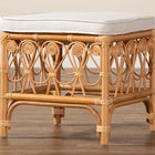 bali & pari Ibiza Modern bohemian Natural Brown Rattan Footstool