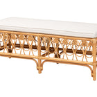 bali & pari Ibiza Modern bohemian Natural Brown Rattan Bench