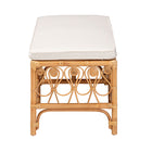 bali & pari Ibiza Modern bohemian Natural Brown Rattan Bench